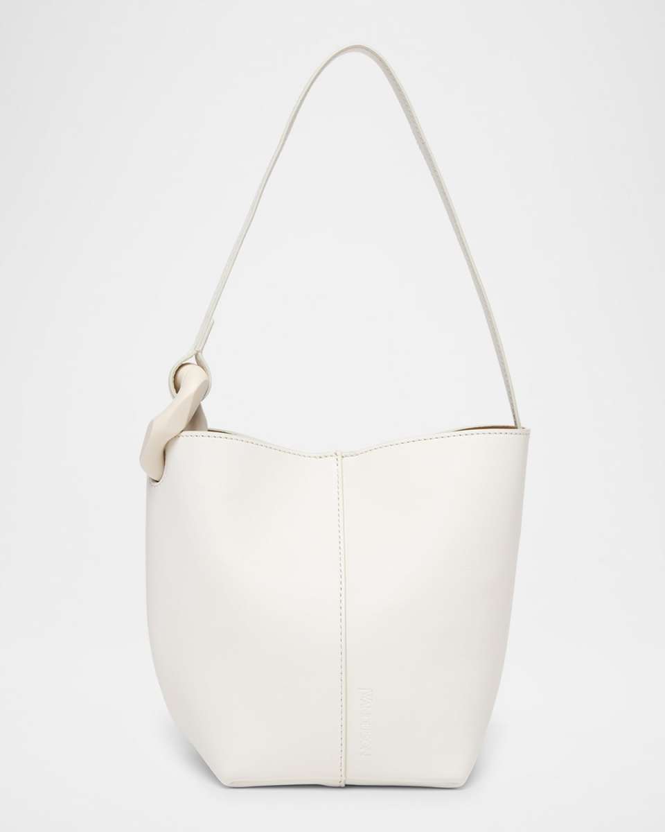 Corner Small Leather Bucket Bag